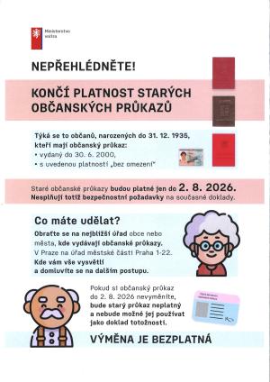 Konec platnosti starých občanských průkazů